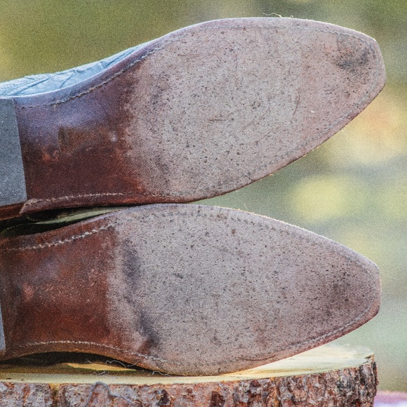 Old Gringo Teju Lizard Teal Cowboy boots - Picture 15 of 16